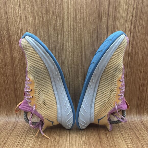 Hoka One One Women’s Carbon X 3  Pink Blue Size 7.5 B Running Sneakers - Picture 5 of 9